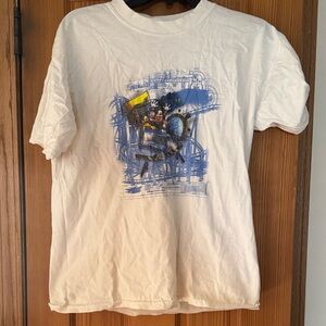 Disney White T-Shirt with Blue Graphic